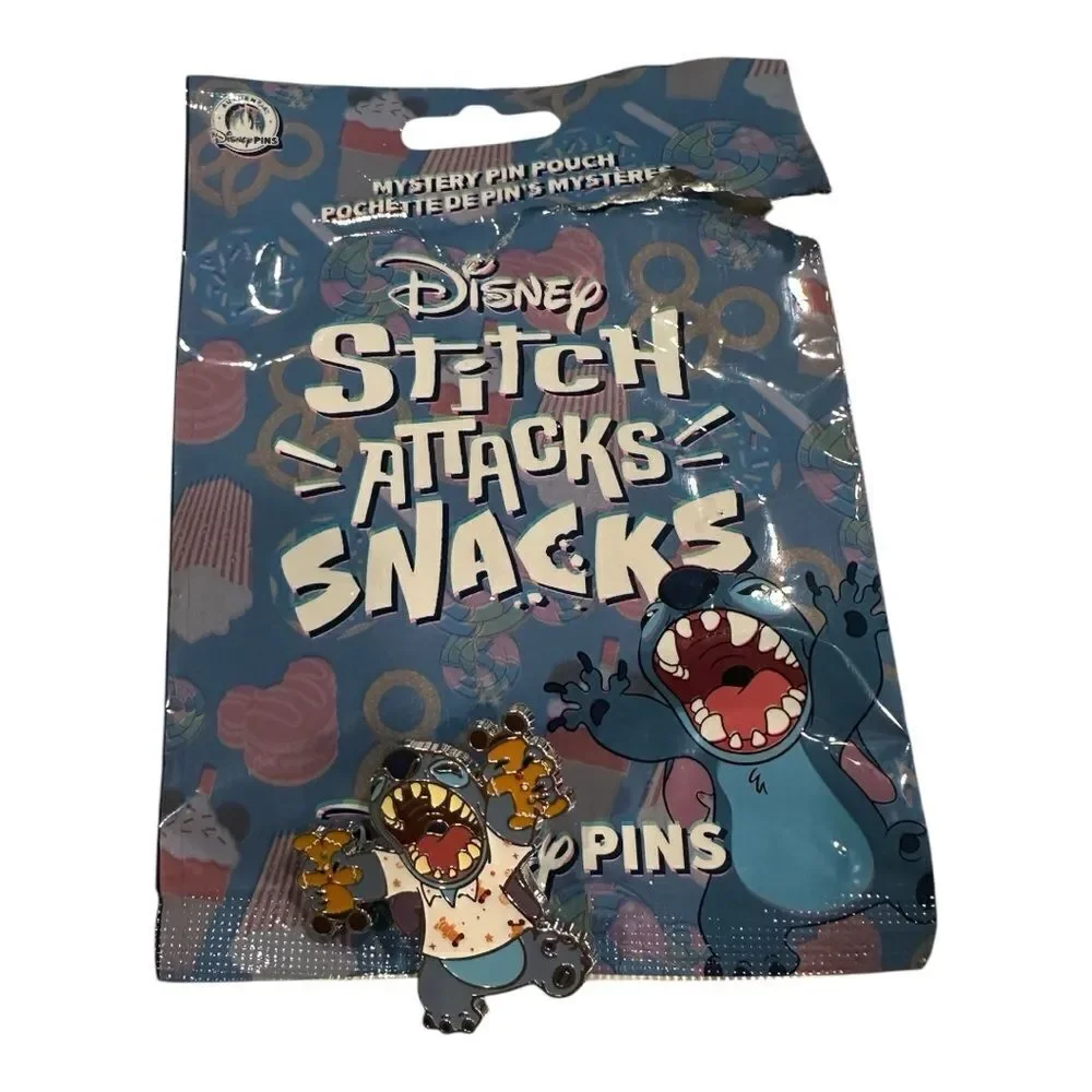 Stitch Attacks Snacks Mystery Pouch Stitch with Gingerbread Colorful . 1 of 16